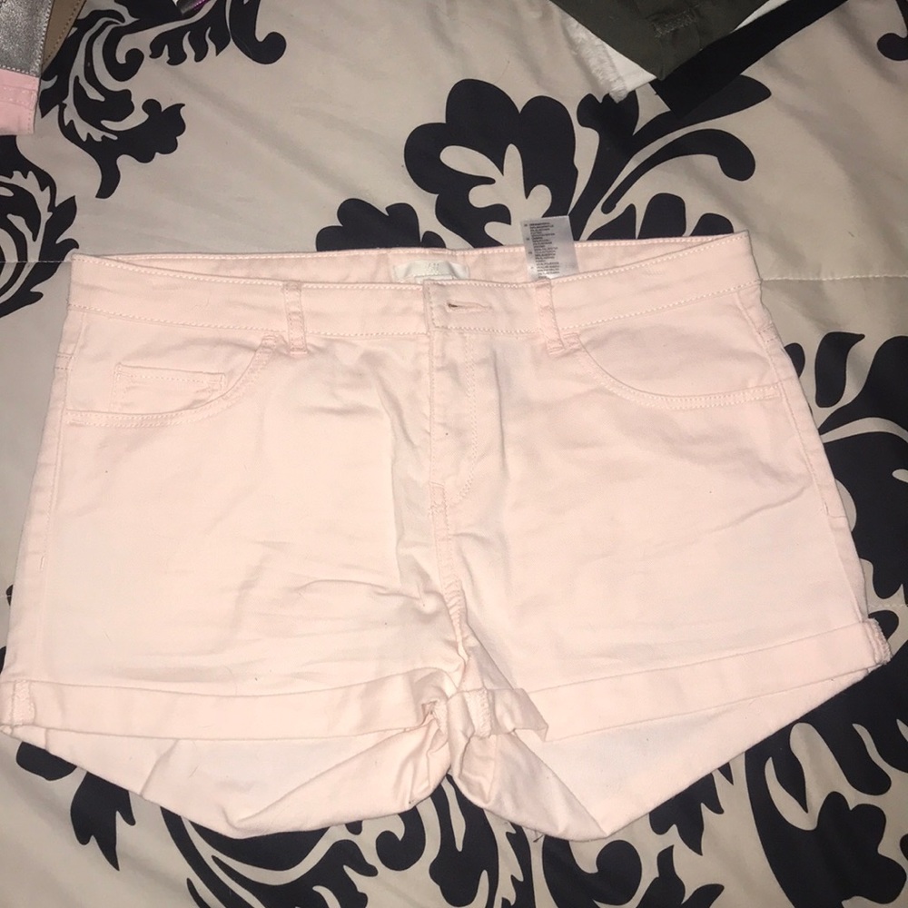 Light Pink Denim Shorts